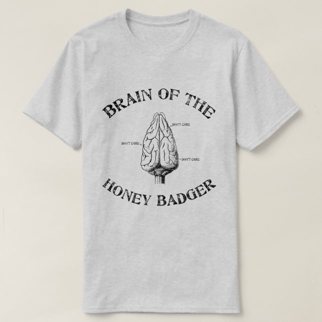 Hjärnan vid Honey badger Tee (Design framsida)