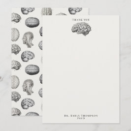 Hjärnanatomi Biologi Illustrationer Psykolog Tack Kort