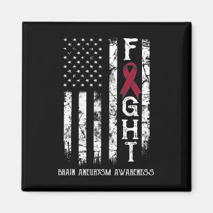 Hjärnaneurysm Krigare USA Flagga Magnet