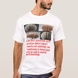 Hjärnbevarande meddelande (4-bilds design) t shirt