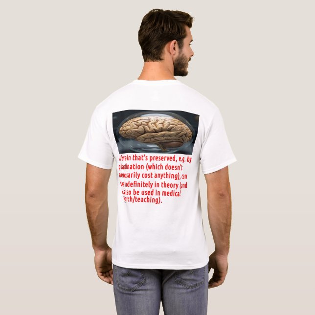 Hjärnbevarande meddelande (sfäroid) t shirt (Hel baksida)