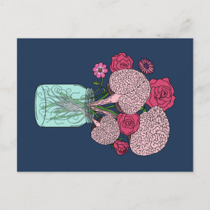Hjärnblomsbouquet Vykort