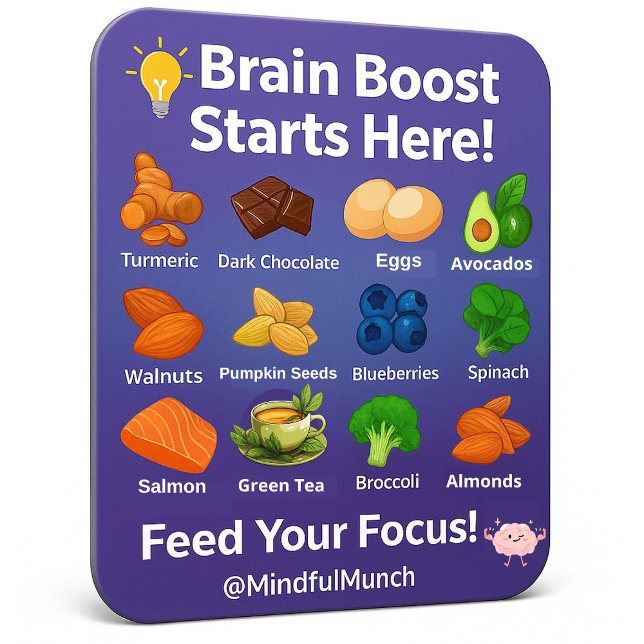 🧠Hjärnboostande kylskåpsmagnet (Sharpen your focus with this brain food magnet—great for students, parents & professionals)