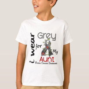 Hjärncancer ha på sig jag grå färg för min mo t-shirt
