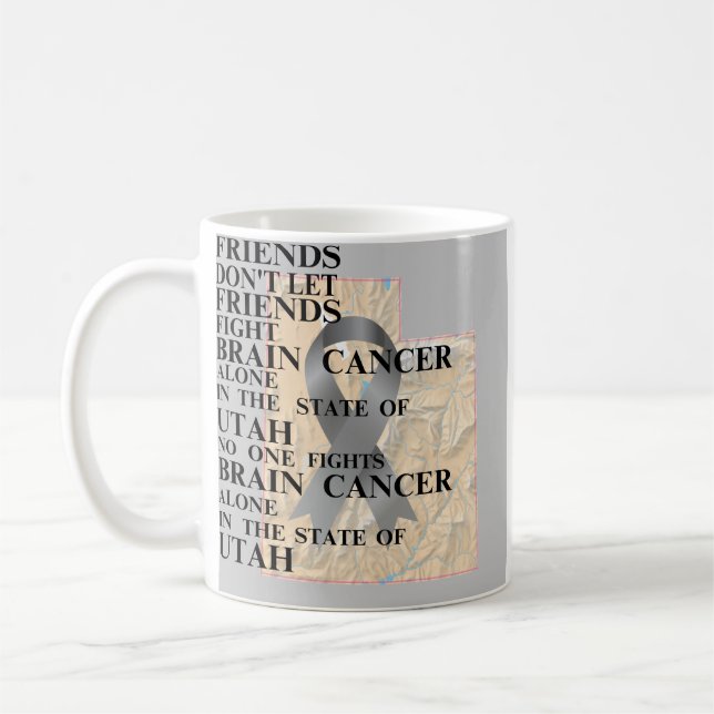 Hjärncancer medvetenhet i Utah Kaffemugg (Vänster)