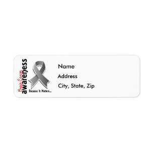 Hjärncancermedvetenhet 5 returadress etikett