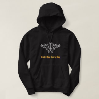 Hjärndag Varje Dag Hjärna Lyfter Vikter Design Hoodie
