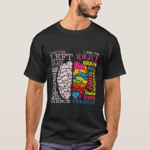 Hjärndelar Lämnat och Höger Brain Neuroscience Tee