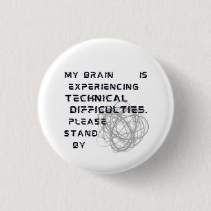 Hjärndimma Knapp Fibromyalgi Pin Badge