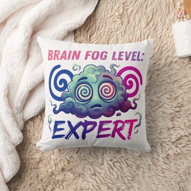 Hjärndimma nivå: Expert – Perimenopause humor Kudde (Filt)
