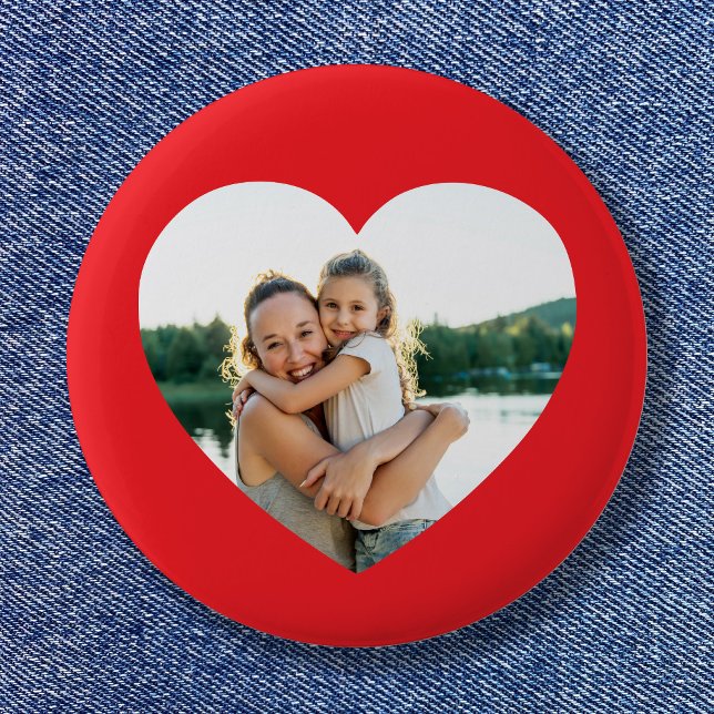 Hjärnfoto rött knapp (Heart Photo Red Button)