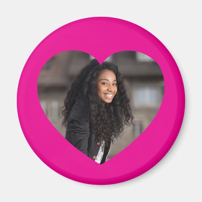 Hjärnfoto varmröd rosa magnet (Framsidan)