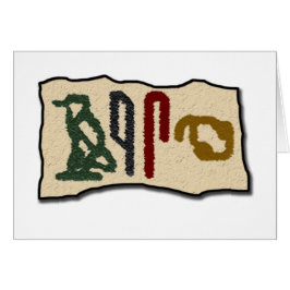 Hjärnhieroglyfi Hälsningskort
