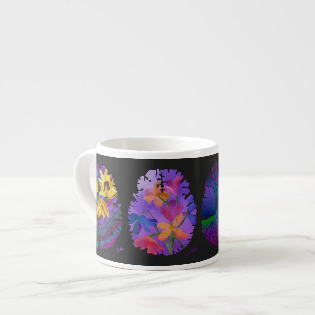 Hjärnigt mugg espressomugg (Framsida vänster)