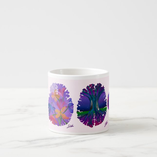 Hjärnigt mugg espressomugg (Framsidan)