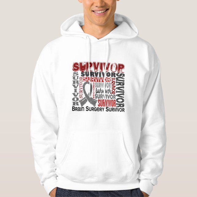 Hjärnkirurgi för överlevande 10 hoodie (Framsida)