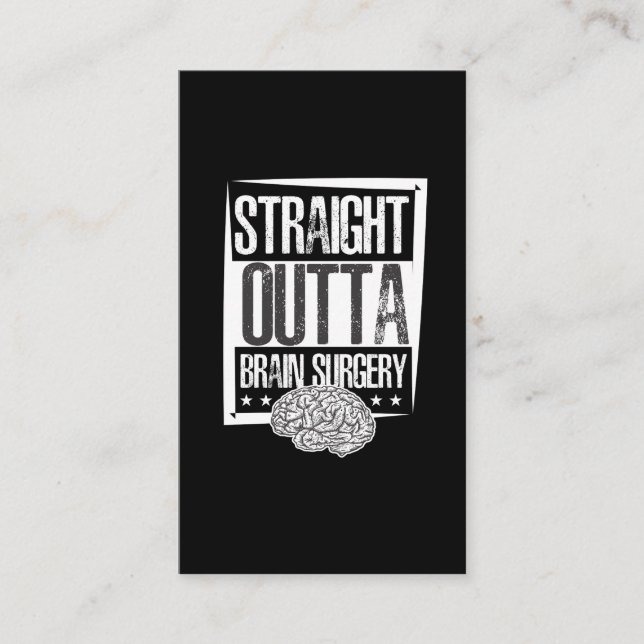 Hjärnkirurgi Överlevnad efter tumöråterhämtning Visitkort (Framsida)