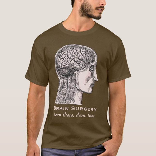 Hjärnkirurgi Survivor Antique Medical Engrave T-shirt (Framsida)