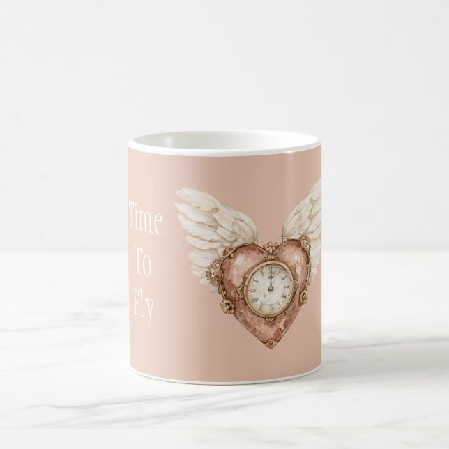 Hjärnklocka Vita Vingar Kaffemugg (Center)