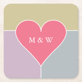 Hjärnmönster anpassade monogramunderlägg underlägg papper kvadrat