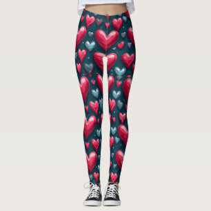 💙 Hjärnmönster Lekfull Hemstil Kärlek Leggings