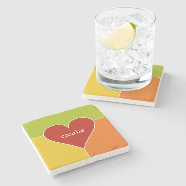 Hjärnmönster skräddarsydda initialer stentallrikar stenunderlägg (Sidan)