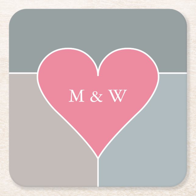 Hjärnmönster skräddarsydda monogramunderlägg underlägg papper kvadrat (Framsidan)