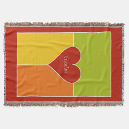 Hjärnmönster skräddarsytt monogram kastfilt filt