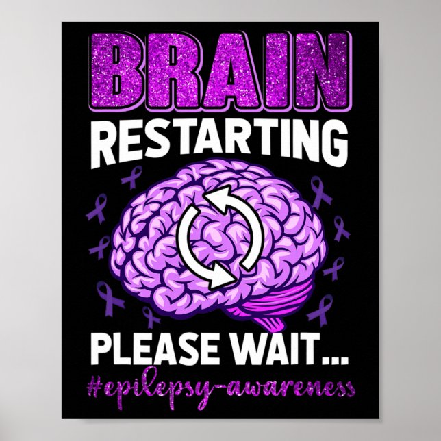 Hjärnomstart Vänta på epilepsimedvetenhet Poster (Framsidan)