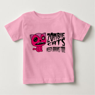 hjärnor för zombiekattbehov för! t-shirt