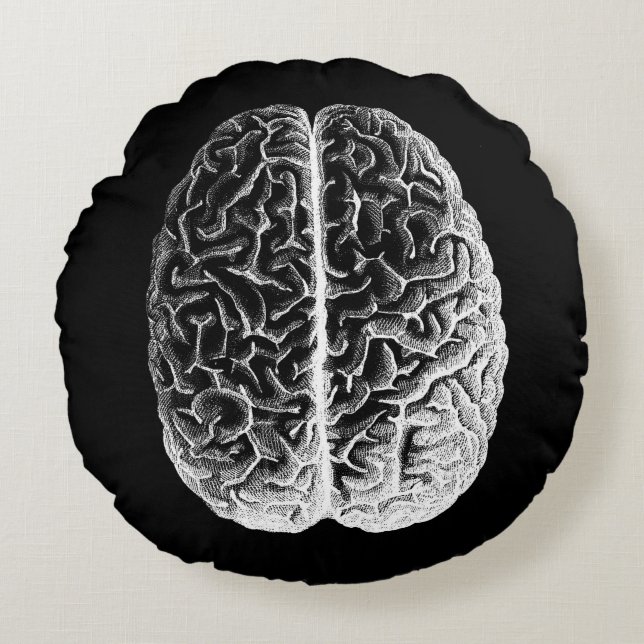 Hjärnor! Rund Kudde (Framsidan)