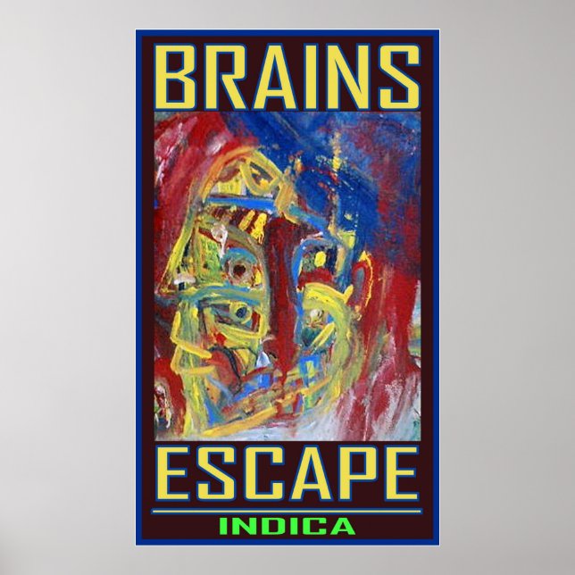 HJÄRNOR RYMMER INDICA POSTER (Framsidan)