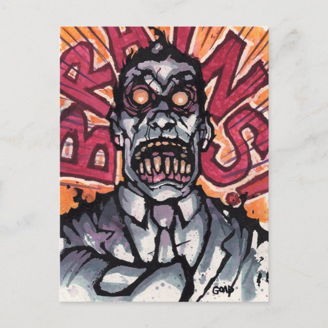 Hjärnor! vykort - Goad! (Framsida)