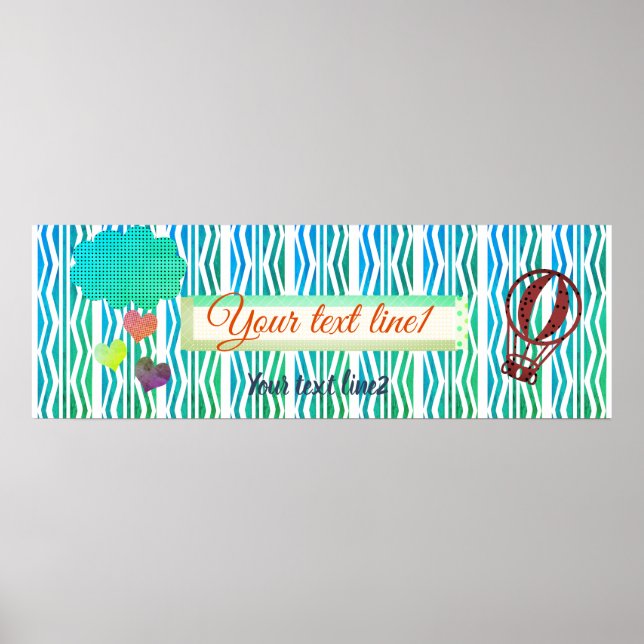 Hjärnregn Baby Shower Barnkammarens Affisch Banner (Framsidan)