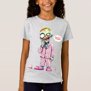Hjärnsmak bättre med ketchup! Zombie i pajam T Shirt