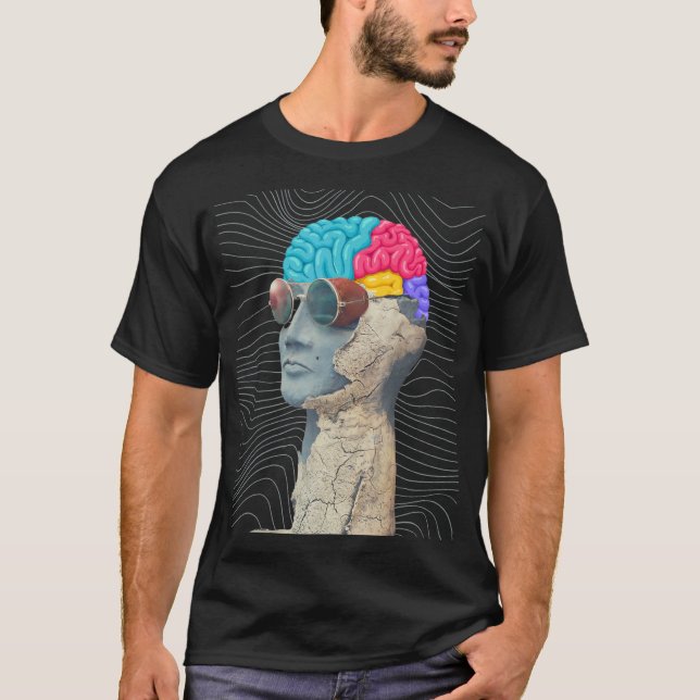Hjärnsolglasögon från skulpturer t shirt (Framsida)