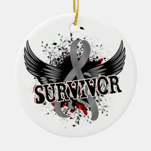 HjärnTumor för överlevande 16 Julgransprydnad Keramik