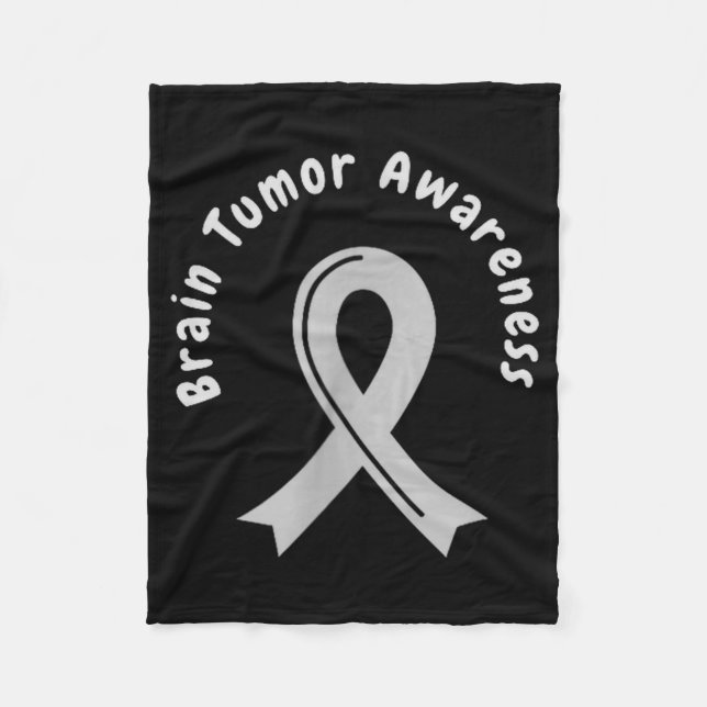 Hjärntumör medvetenhet band i maj bär grå fleecefilt (Framsidan)