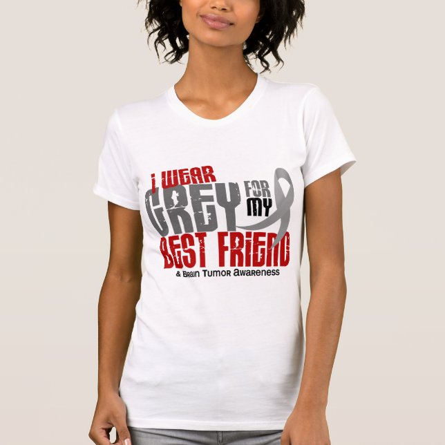 Hjärntumoren ha på sig jag grå färg för min bästa t-shirt (Framsida)