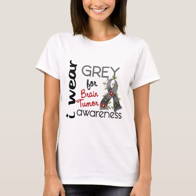 Hjärntumoren ha på sig jag grå färg för tee shirt (Framsida)