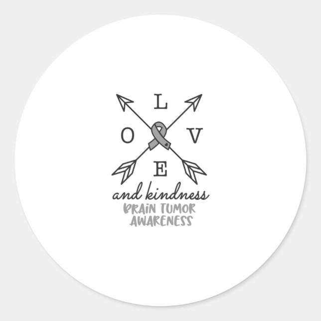 Hjärntumörmedvetenhet, hjärncancer runt klistermärke (Framsida)