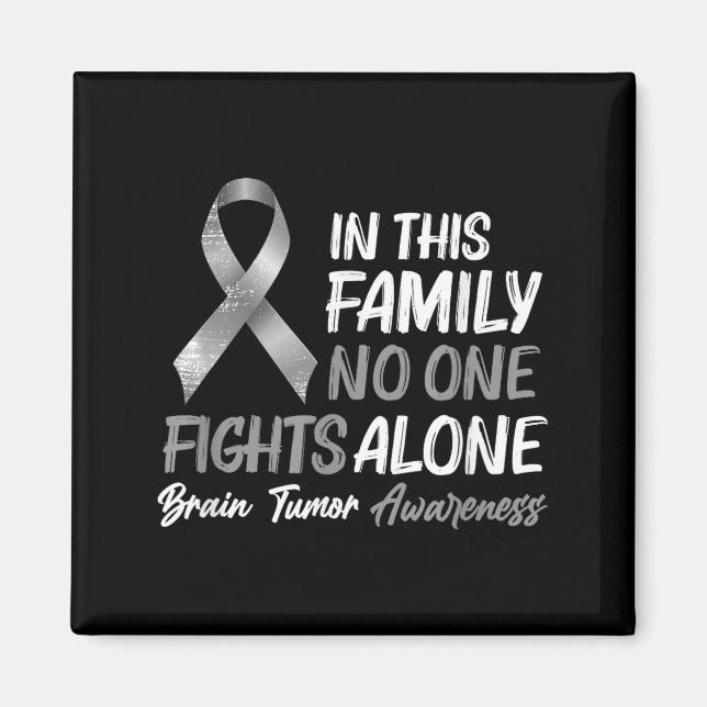 Hjärntumörmedvetenhet - Hjärncancer Stöd Magnet (Framsidan)