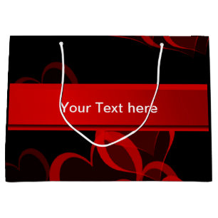 hjärrött i svart textmall