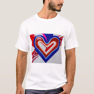 Hjärt Blå Röd T-shirt