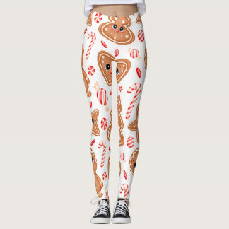 Hjärt-, Doll- och Boll-grafik Mönster Leggings