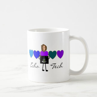 Hjärt- eka unika gåvor för teknikeren kaffemugg