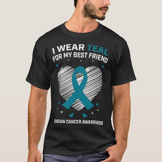 Hjärt- I Bära- skalan för bästa Friend Ovarian Can T Shirt (Framsida)