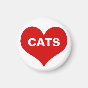 Hjärt (Kärlek) katter Magnet