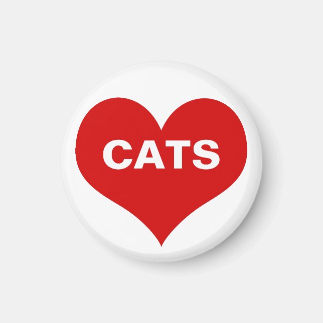 Hjärt (Kärlek) katter Magnet (Framsidan)