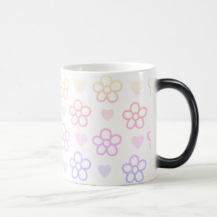Hjärt- och blomkaffe Mugg